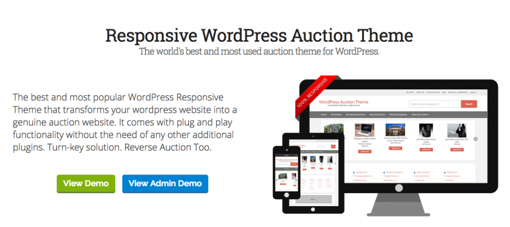 Wordpress Auction Theme